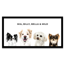 Load image into Gallery viewer, Pet Portrait - Black Framed Canvas (4 Pets)