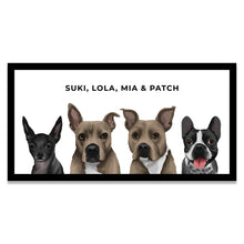 Load image into Gallery viewer, Pet Portrait - Black Framed Canvas (4 Pets)