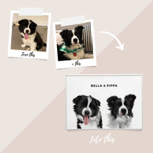 Load image into Gallery viewer, Pet Portrait - Framed Print (2 Pets)