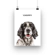 Load image into Gallery viewer, Pet Portrait - Printed Poster (1 Pet)